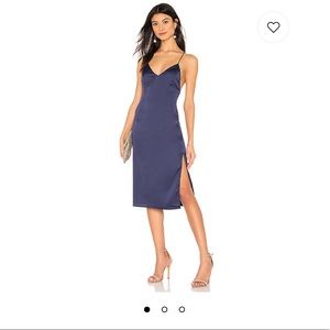 Superdown: Frida Side Slit Dress in Navy